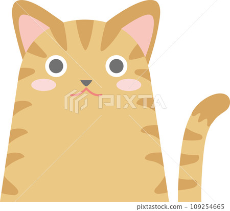 Tabby cat_Nyanko_Brown tabby cat_Cat illustration Tabby cat_Nyanko_Brown tabby cat_Cat illustration 109254665