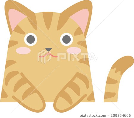 虎斑貓_Nyanko_棕色虎斑貓_伸出雙臂的棕色虎斑貓_貓的插圖 虎斑貓_Nyanko_棕色虎斑貓_伸出雙臂的棕色虎斑貓_貓的插圖 109254666