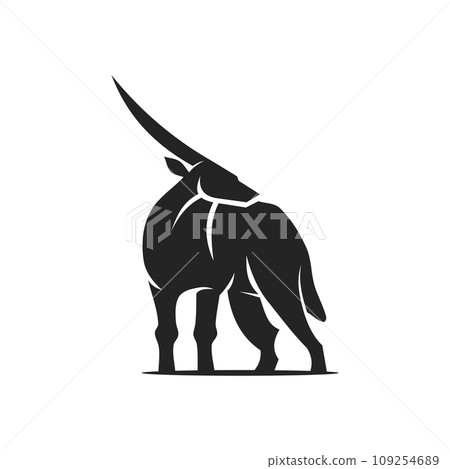 Oryx Logo template Isolated. Brand Identity. Icon Abstract Vector graphic Oryx Logo template Isolated. Brand Identity. Icon Abstract Vector graphic 109254689