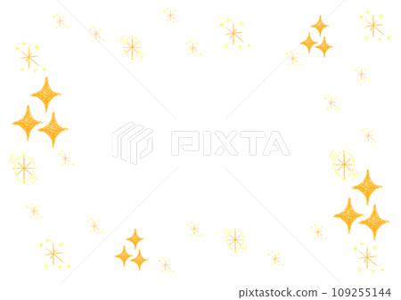 Glitter frame crayon touch illustration [A4/horizontal] 109255144