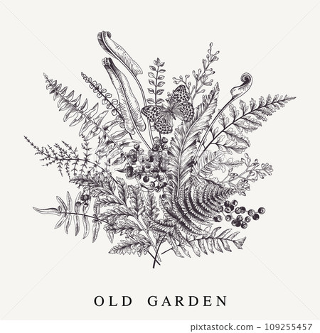 Gift card with floral pattern 109255457