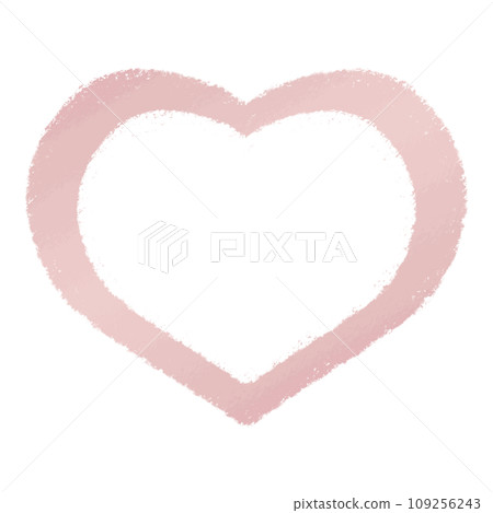 Gradient heart frame crayon touch illustration Gradient heart frame crayon touch illustration 109256243