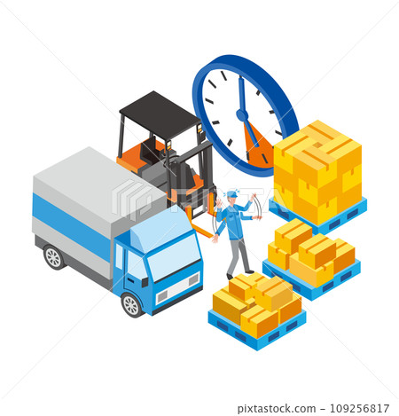 Image illustration of labor shortage in the logistics industry Image illustration of labor shortage in the logistics industry 109256817