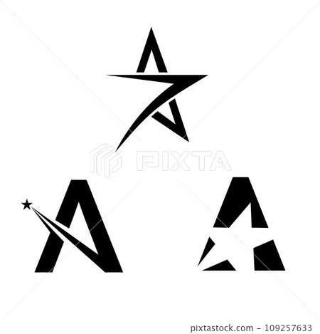 Letter or word A font like Star graphic icon logo design abstract concept Letter or word A font like Star graphic icon logo design abstract concept 109257633