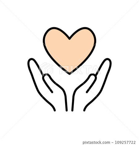 Hand holding the heart Hand holding the heart 109257722