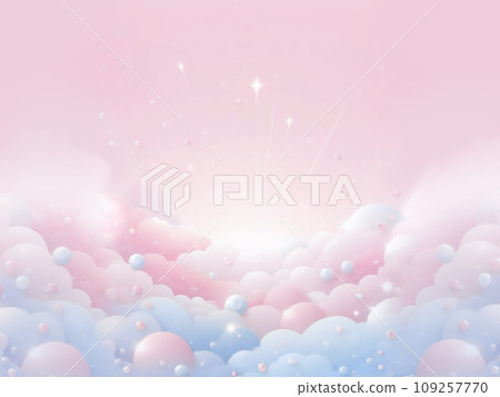 蓬鬆雲彩的彩色紋理背景材質 109257770