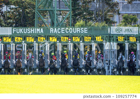 Racecourse scenery, start dash, Fukushima City, Fukushima Prefecture 109257774