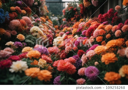 colorful bright flowers colorful bright flowers 109258268