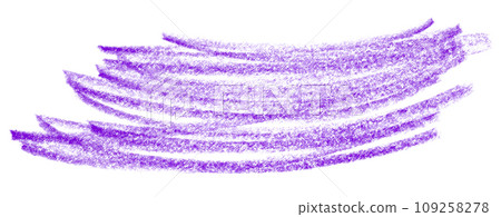 Purple pencil strokes isolated on white background. 109258278