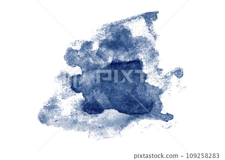 blue watercolor background. Artistic hand paint. isolated on white background 109258283