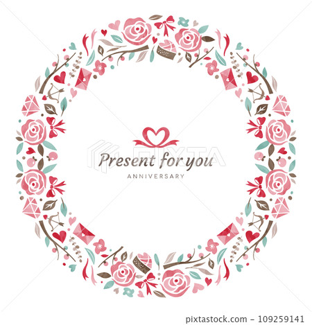 禮物水彩框架 情人節和生日等慶祝活動的裝飾框架 禮物水彩框架 情人節和生日等慶祝活動的裝飾框架 109259141