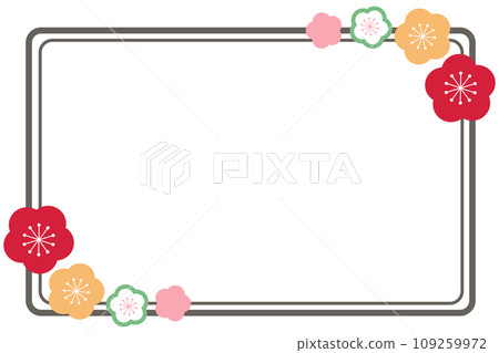 Spring material, plum blossom frame Spring material, plum blossom frame 109259972