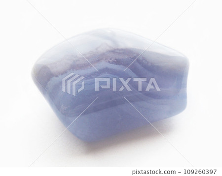 Blue lace agate tumble (sky blue striped agate) 109260397
