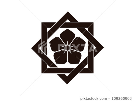 Ryoma Sakamoto family crest: Bellflower on the union corner Ryoma Sakamoto family crest: Bellflower on the union corner 109260903