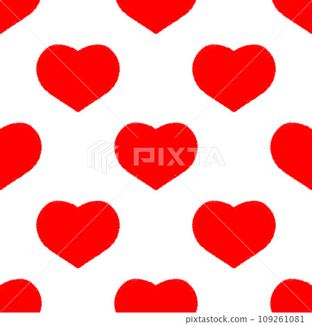 Heart illustration Crayon touch illustration [Seamless] 109261081