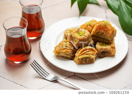 Turkish traditional baklava 109261259
