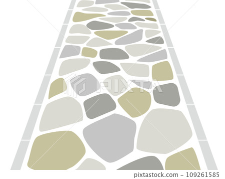 簡單的鵝卵石路,色彩繽紛 簡單的鵝卵石路,色彩繽紛 109261585