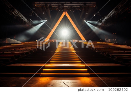 Empty bright stage of a big hall 109262502