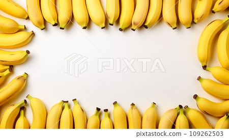 AI art frame made of bananas　Banana frame 109262503