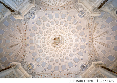 Interior of the Palace Borromeo on Isola Bella, Borromeo Islands, Lago Maggiore, Piedmont, Italy 109262529