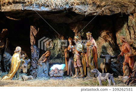 Nativity Scene, Santi Michele e Gaetano church in Florence, Italy 109262581