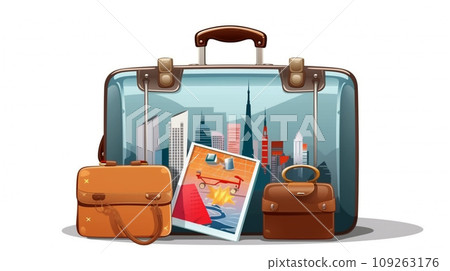 Vacation bag white background Vacation bag white background 109263176