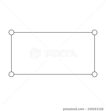 Rectangle frame border shape icon for decorative vintage doodle element for design in vector illustration 109263188