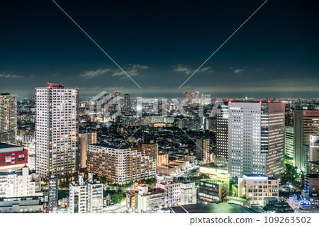 [Kanagawa Prefecture] Night view of the city towards Musashikosugi from Kawasaki 109263502