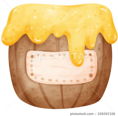 Cute Honey pot watercolor illustration 109265106