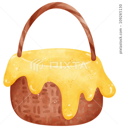 Cute Honey pot watercolor illustration Cute Honey pot watercolor illustration 109265130