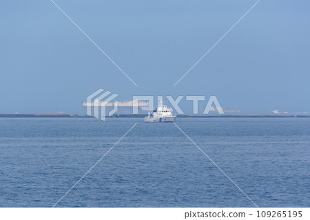 Japan Coast Guard patrol boat Yuzuki guarding Yokosuka 109265195