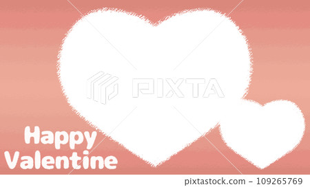 情人節心形相框蠟筆觸控圖[16:9/水平] 109265769