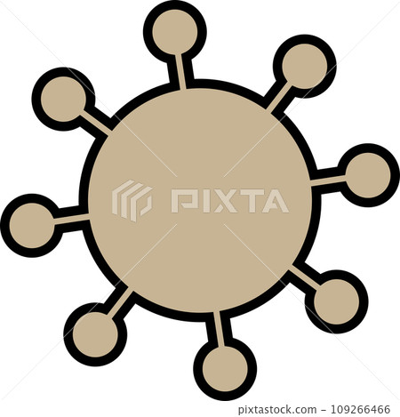 Simple and cute color illustration of virus 109266466
