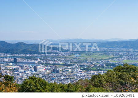 Tokushima city area (toward Komatsushima city) View from Mt. Bizan (Tokushima city, Tokushima prefecture) Tokushima city area (toward Komatsushima city) View from Mt. Bizan (Tokushima city, Tokushima prefecture) 109266491