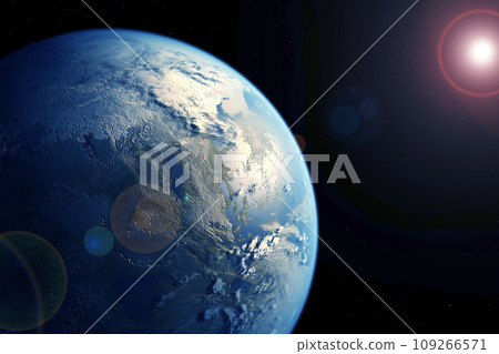 An exoplanet similar to Earth. Elements of this image furnished by NASA 109266571