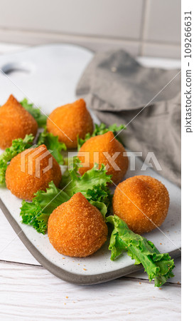 Chicken coxinha, chicken Brazilian snacks Chicken coxinha, chicken Brazilian snacks 109266631