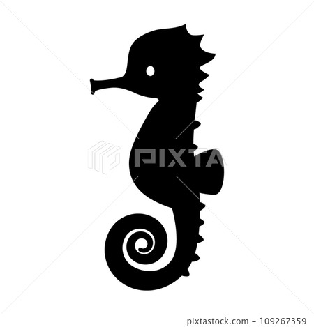 Seahorse silhouette material Seahorse silhouette material 109267359