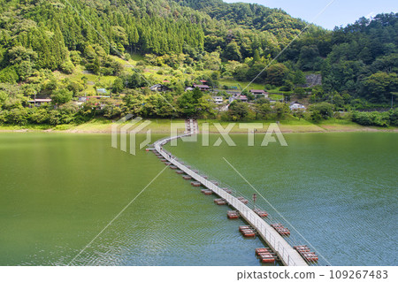 [Tokyo] Drum Can Bridge on Lake Okutama (Ruura Floating Bridge) 109267483