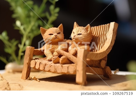 Cat basking in the sun-1 109267519
