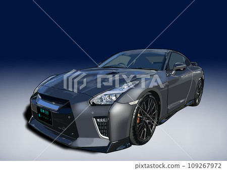 blue sports car blue sports car 109267972