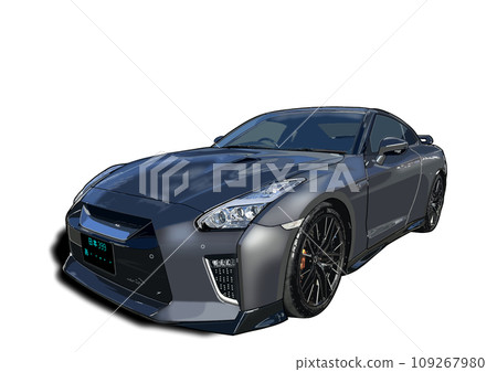 blue sports car 109267980