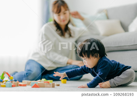 Mother playing with children Mother playing with children 109268193