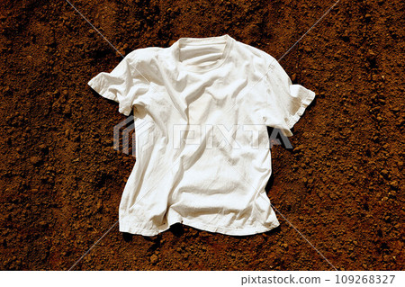 地上的白色T卹 109268327