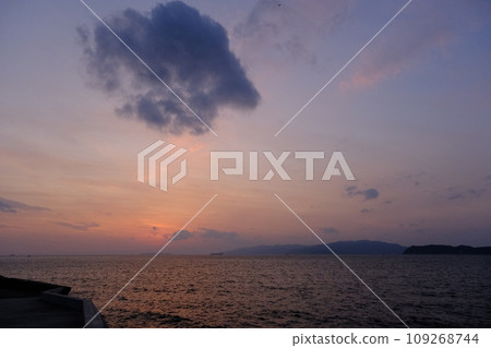 Sunset over the sea Sunset over the sea 109268744
