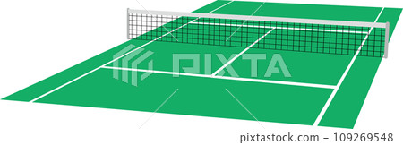 空蕩蕩的網球場的插圖 空蕩蕩的網球場的插圖 109269548