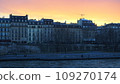 Sunset on the Seine River in Paris 109270174