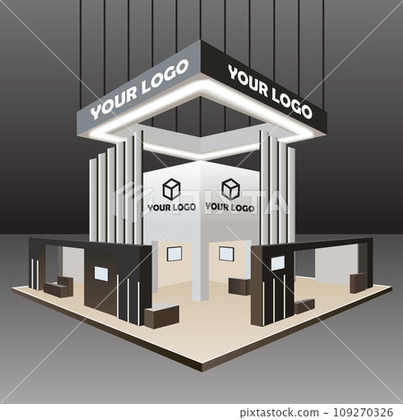 Empty Booth Exhibition. Vector Illustration Empty Booth Exhibition. Vector Illustration 109270326