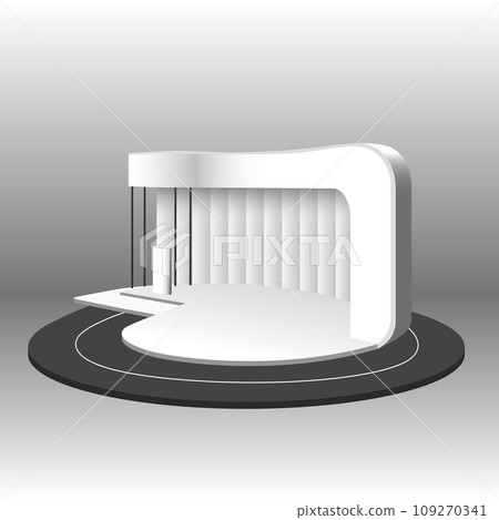 Empty Booth Exhibition. Vector Illustration 109270341
