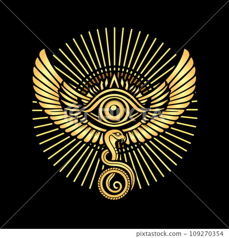 eye wing egypt concept. vector illustration eye wing egypt concept. vector illustration 109270354