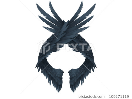 交叉的黑色翅膀 109271119